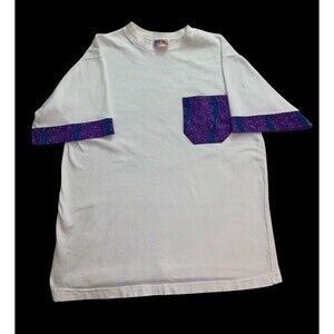 Touch & Match Sportswear Tee T-Shirt Men’s Medium Abstract VTG 80s USA Retro